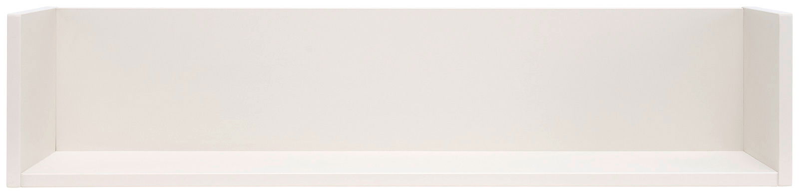 Weißes Wandboard aus der Frontansicht mit schlichtem Design und seitlichen Begrenzungen.
