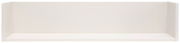 Weißes Wandboard aus der Frontansicht mit schlichtem Design und seitlichen Begrenzungen.