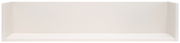 Weißes Wandboard aus der Frontansicht mit schlichtem Design und seitlichen Begrenzungen.