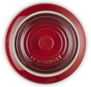 Rote Keksdose mit Deckel, Draufsicht, Marke Le Creuset
