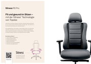 Vorderansicht eines ergonomischen Gaming-Stuhls mit grauem Polster und verstellbaren Armlehnen, geeignet für langes Sitzen.