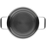 Servierpfanne 24cm aus Edelstahl mit zwei Griffen, Draufsicht