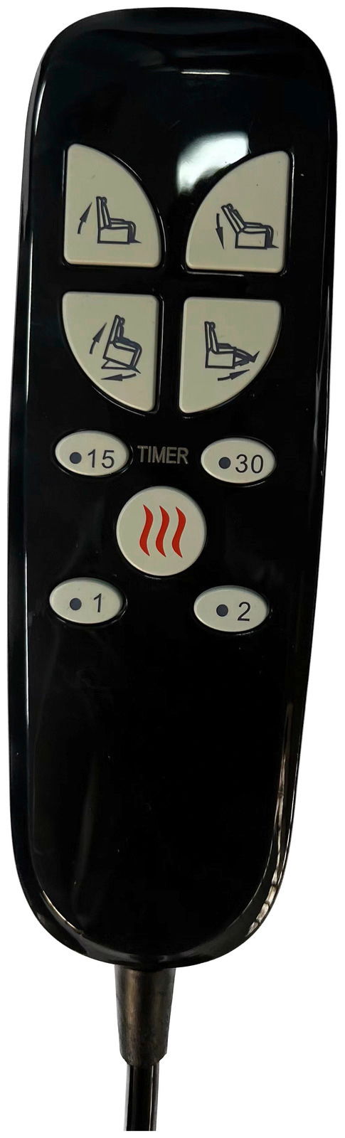 Fernbedienung für Fernsehsessel mit Heiz- und Timer-Funktion, Draufsicht