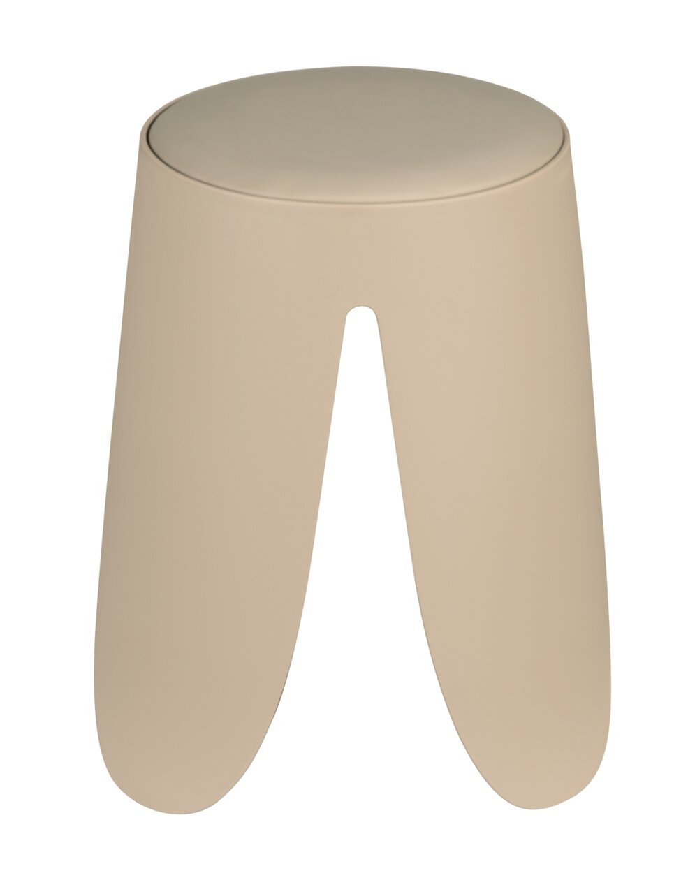 Beiger Universalhocker Comiso, Vorderansicht