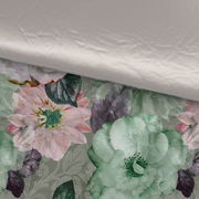 Wendebettwäsche mit floralem Muster in Pastellfarben, Perspektive von oben