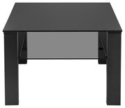 Moderner schwarzer Couchtisch XORA Tisch ROMINA, Frontalansicht