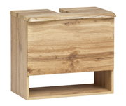 Waschbeckenunterschrank aus Holz in Eichenoptik, Frontalansicht
