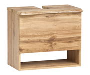 Waschbeckenunterschrank aus Holz in Eichenoptik, Frontalansicht