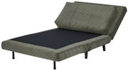 Groene functionele fauteuil met verstelbare rugleuning, zijaanzicht