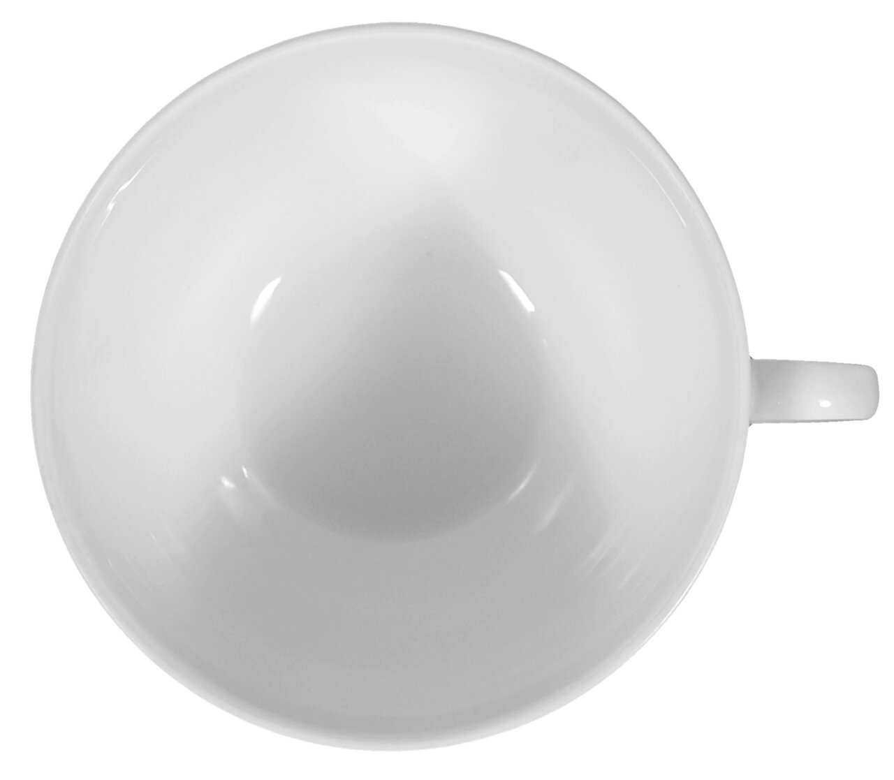 Koffiekopje voor melk van 0,35 l vanuit vogelperspectief