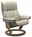Beiger Stressless Einzelsessel MAYFAIR mit Holzgestell, seitliche Perspektive