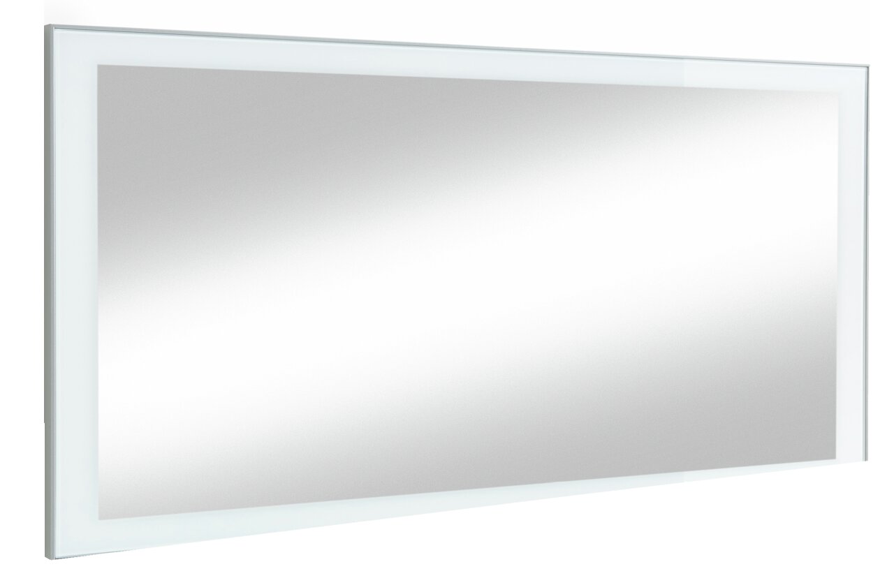 VOSS Spiegel SANTINA Rechteckiger Wandspiegel mit weißem Rahmen, seitliche Perspektive