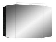 Moderner Spiegelschrank mit LED-Beleuchtung, Frontalansicht