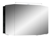 Moderner Spiegelschrank mit LED-Beleuchtung, Frontalansicht