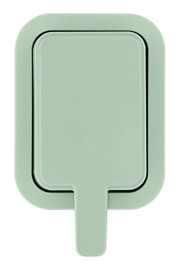Groene zeepdispenser van kunststof, bovenaanzicht