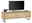 Set one by Musterring TV-Lowboard klein SET ONE JACKSON TV-Lowboard klein aus Holz mit schwarzem Metallgestell, darauf ein Fernseher, zwei Vasen und eine Fernbedienung, seitliche Perspektive