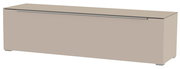 TV-Lowboard in Beige aus seitlicher Perspektive