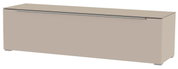 TV-Lowboard in Beige aus seitlicher Perspektive