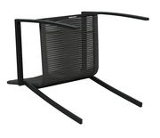 Gartensessel von unten, zeigt das Gestell und die Bespannung