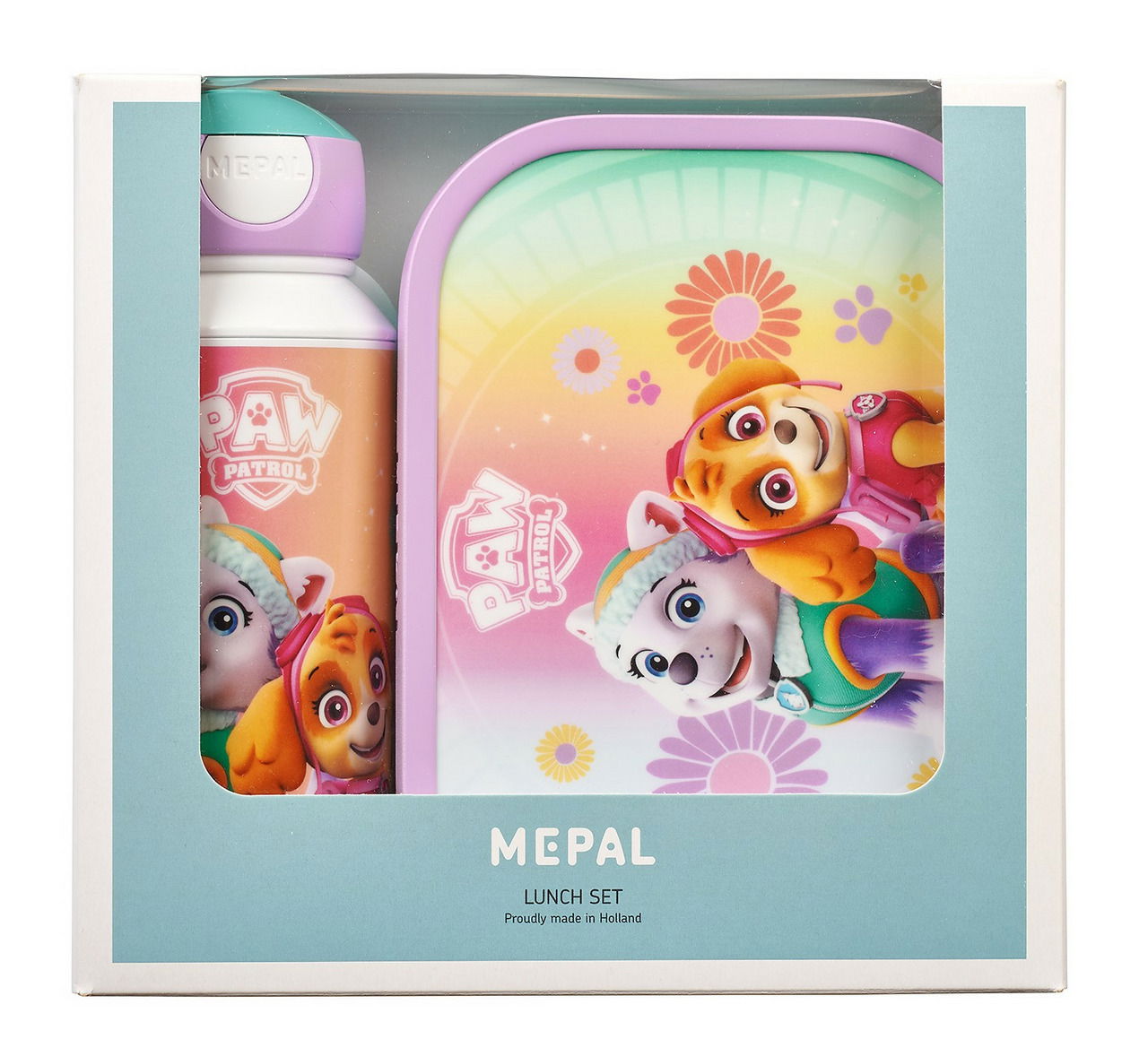 Paw Patrol Lunchset von MEPAL mit Trinkflasche und Brotdose, Vorderansicht