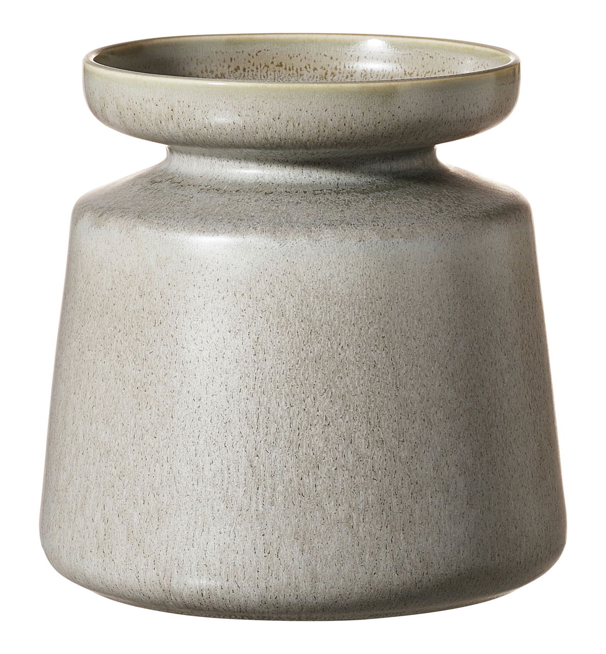 Graue Vase Imperia 18cm, seitliche Perspektive