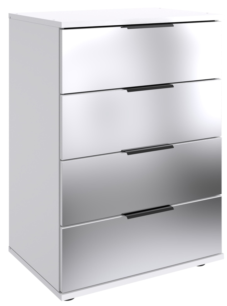 Z2 Nachtkommode SAIGON Moderne Nachtkommode mit vier Schubladen in Hochglanzoptik, seitliche Perspektive