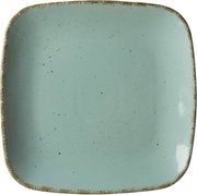 Speiseteller Casa 27cm blau, quadratisch mit abgerundeten Ecken, Ansicht von oben