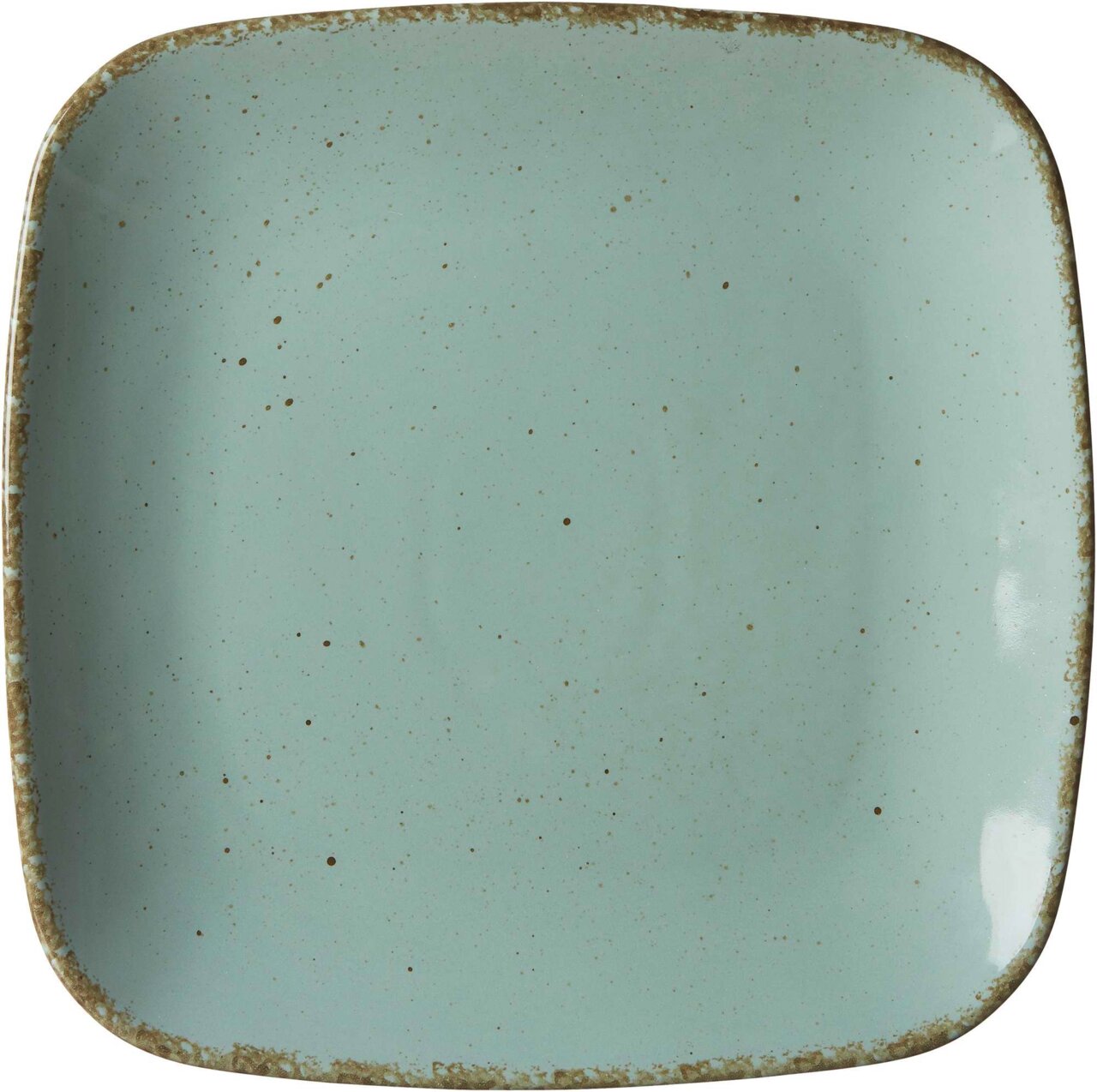 Speiseteller Casa 27cm blau, quadratisch mit abgerundeten Ecken, Ansicht von oben
