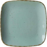 Speiseteller Casa 27cm blau, quadratisch mit abgerundeten Ecken, Ansicht von oben