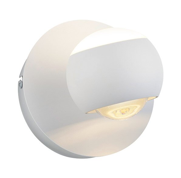 Musterring Wandleuchte CANNON Moderne Wandleuchte CANNON in Weiß, seitliche Perspektive