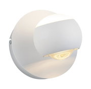 Moderne Wandleuchte CANNON in Weiß, seitliche Perspektive