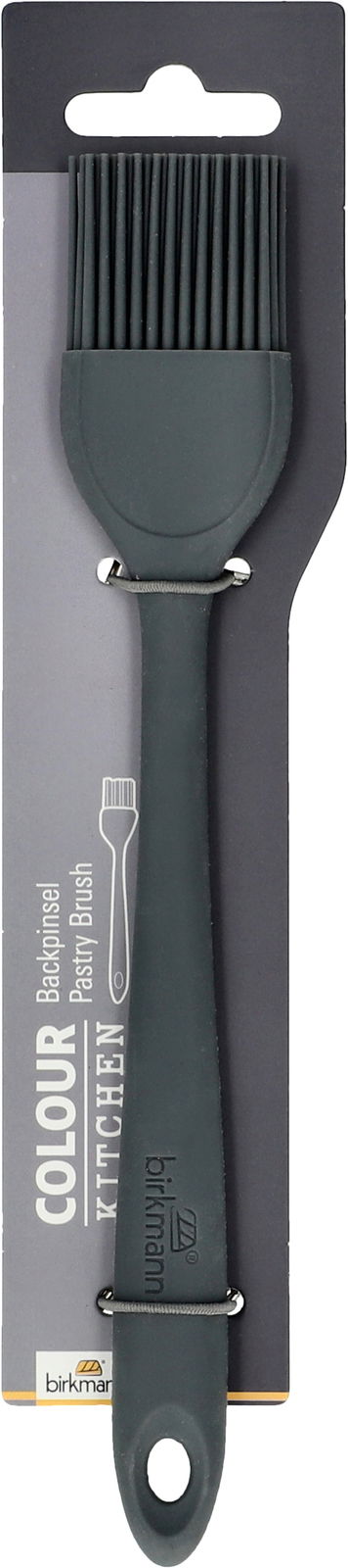 Birkmann Silikonpinsel COLOUR KITCHEN Grauer Silikonpinsel in Verpackung, Vorderansicht