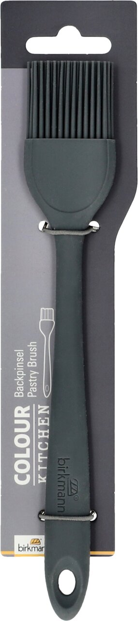 Birkmann Silikonpinsel COLOUR KITCHEN Grauer Silikonpinsel in Verpackung, Vorderansicht