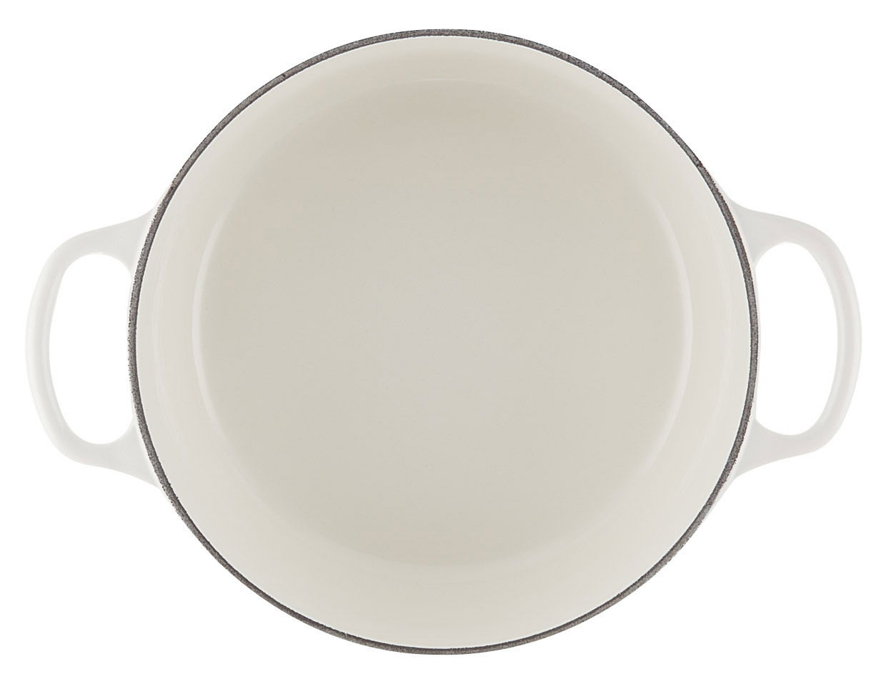 Runder Bräter Signature 22 cm in Weiß, Ansicht von oben