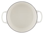 Runder Bräter Signature 22 cm in Weiß, Ansicht von oben