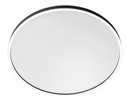 Runde Deckenleuchte AURA in Draufsicht mit schlichtem, modernem Design und leuchtendem Rand.