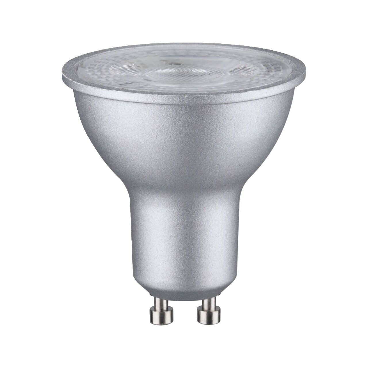 LED Leuchtmittel mit GU10-Sockel, seitliche Perspektive