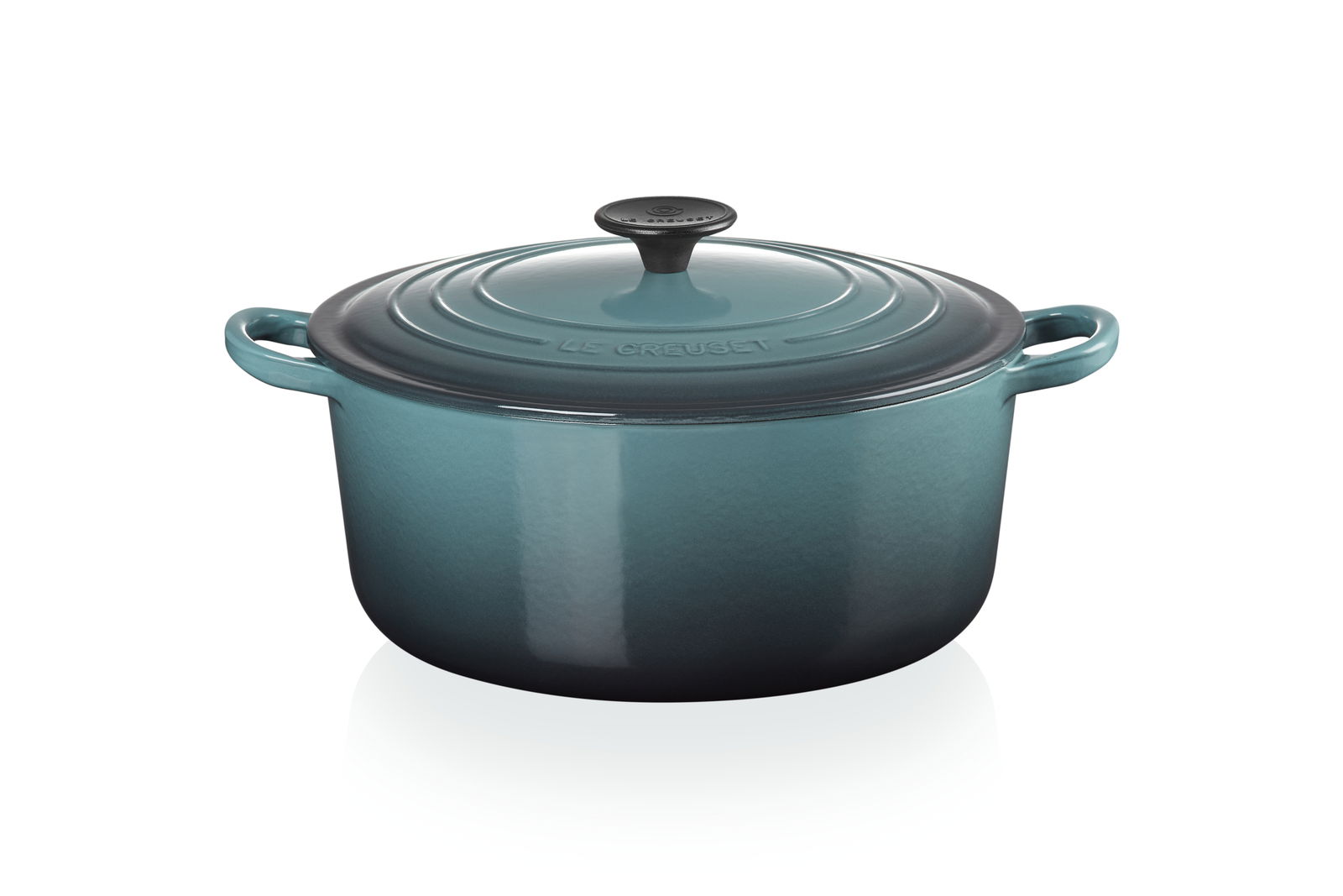 LE CREUSET Bräter 26 cm Tradition OCEAN Bräter 26cm Ocean in seitlicher Perspektive