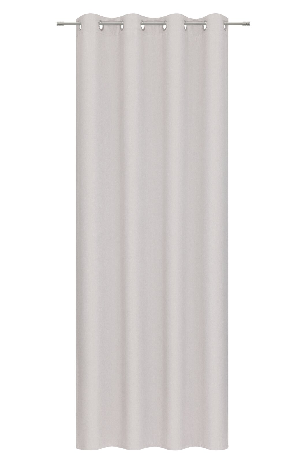 Esposa Ösenschal 130x245cm Ösenschal in heller Farbe, frontal fotografiert, mit gleichmäßigen Falten und Metallösen zur Aufhängung.