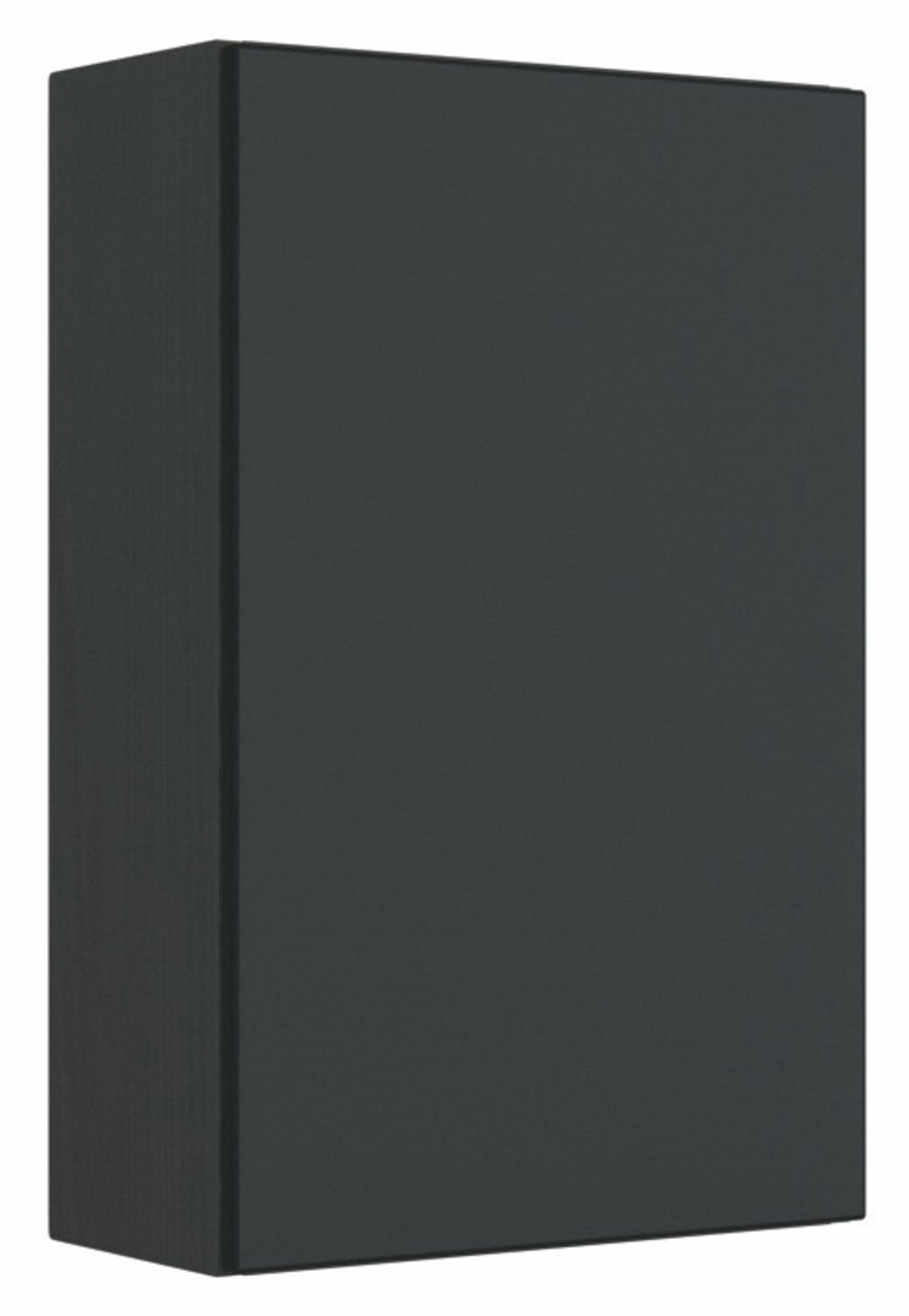 XORA Hängeschrank PIENZA Schwarzer Hängeschrank in seitlicher Perspektive