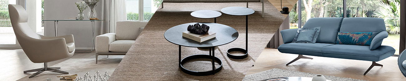 stilvollen, modernen Wohnraum mit dem Schriftzug „Qualität trifft Stil“