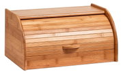 Rollbrotkasten aus Holz in schräger Perspektive von vorne