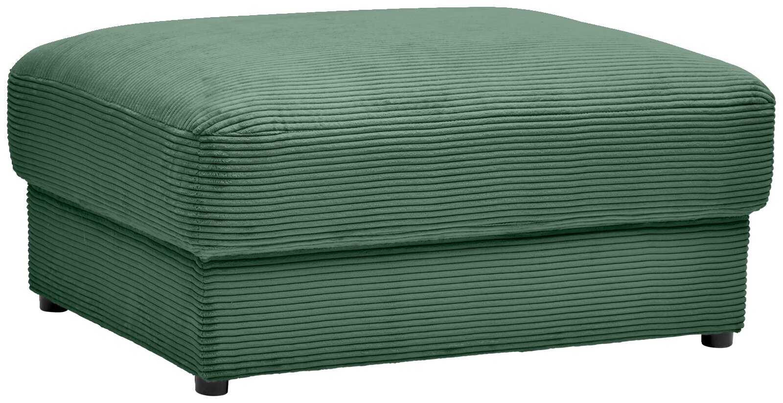 Z2 Kruk NAPOLI Grüner Hocker mit gerippter Textur, seitliche Perspektive