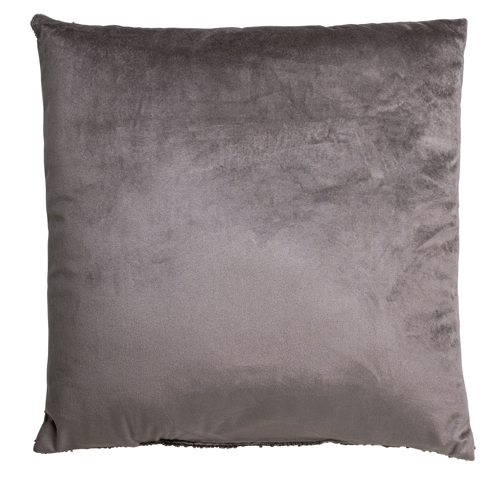 Linneweber Kissen BOUCLE PATCHWORK Graues Kissen 45x45cm, Vorderansicht