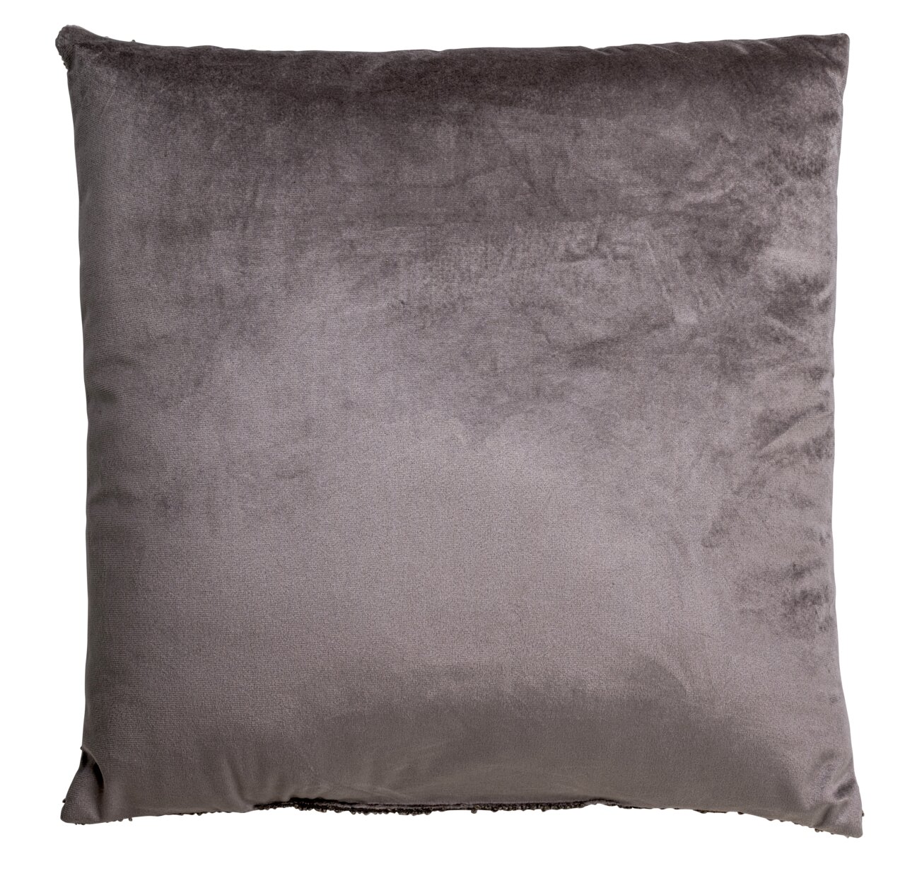 Linneweber Kissen BOUCLE PATCHWORK Graues Kissen 45x45cm, Vorderansicht