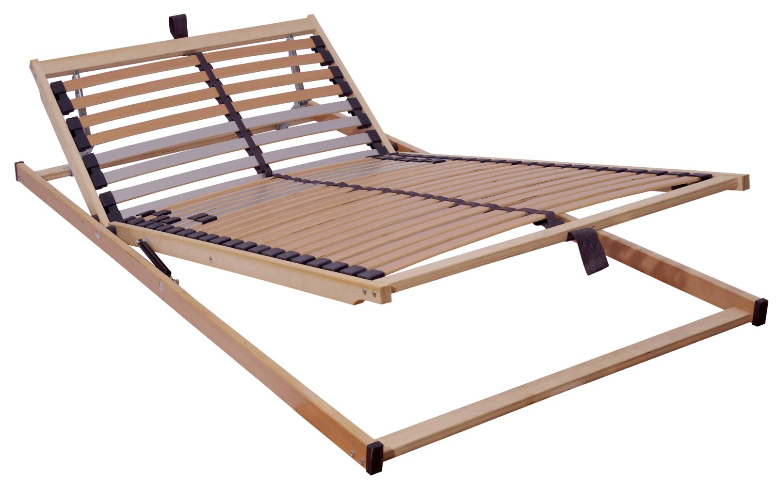 Z2 Lattenrost OBERON Lattenrost KT FT 100 x 200 cm aus Holz mit verstellbarem Kopfteil, seitliche Perspektive