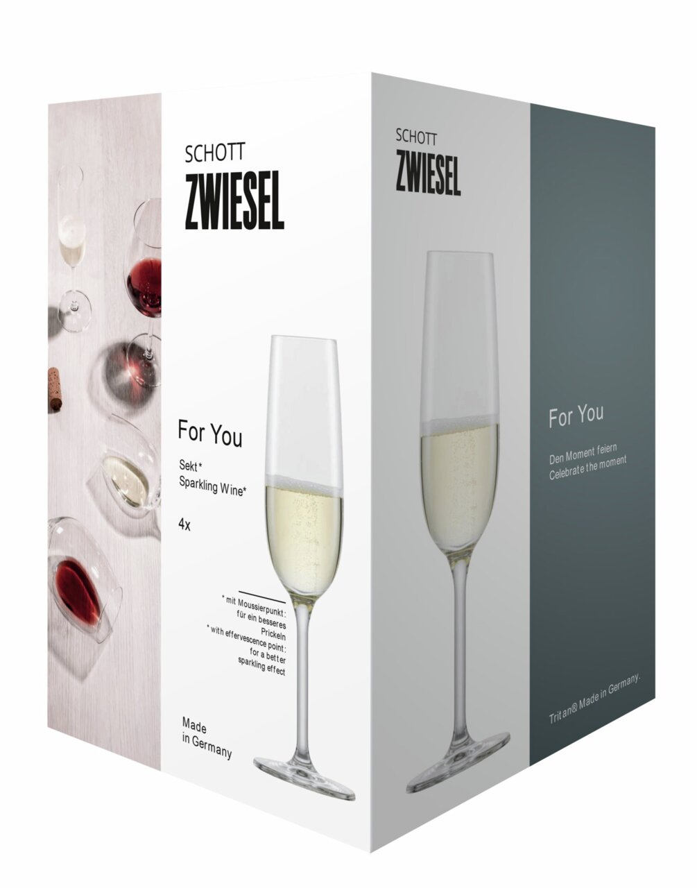 SCHOTT ZWIESEL Champagnerglas-Set 4-tlg FOR YOU