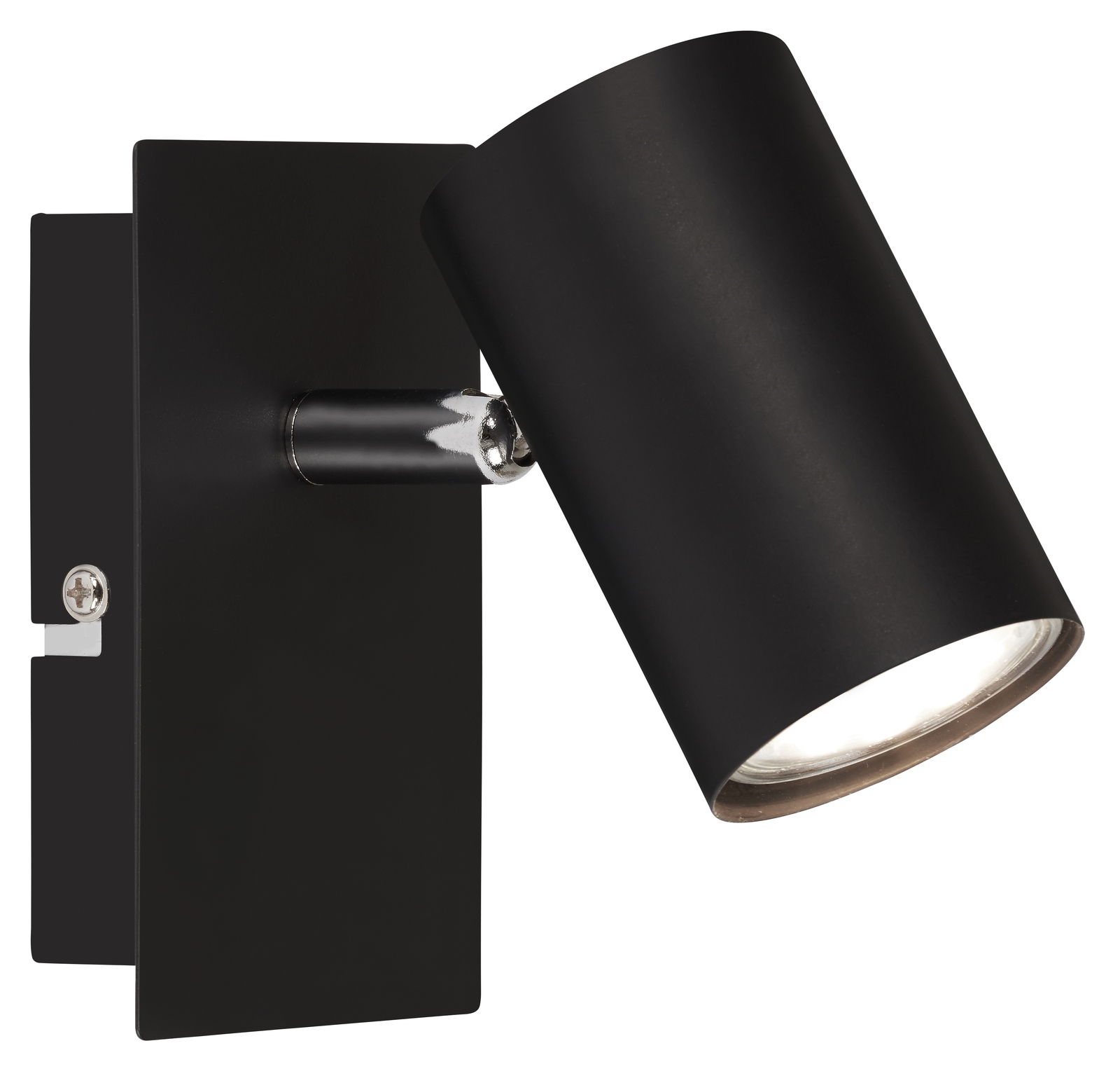 Briloner LED-Spot 1flg ISIL A Schwarzer LED-Spot mit zylindrischem Kopf, seitliche Perspektive