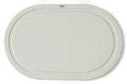 Ovales Schneidbrett aus hellem Material, Draufsicht