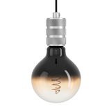 Moderne Pendelleuchte YORTH mit schwarzem und transparentem Glas, seitliche Perspektive